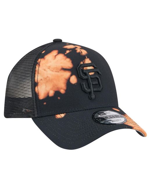 KTZ Blue Â San Francisco Giants Bleached A-frame 9forty Adjustable Hat for men