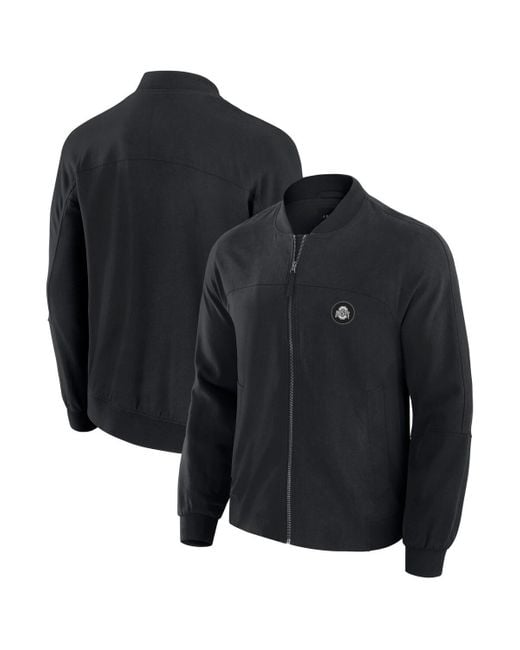 J. Palmer Black Ohio State Buckeyes Lightweight Cover-4 Tri-blend Full-zip Jacket for men