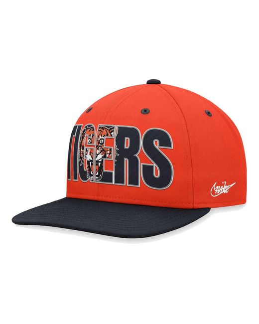 Nike Detroit Tigers Strapback Hat Black Orange