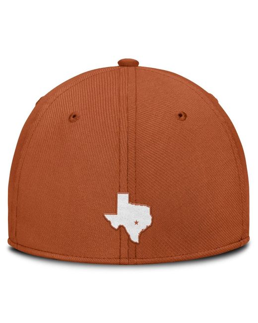 Nike Brown Texas Longhorns 2025 Dugout Coaches Rise Swoosh Performance Flex Hat for men