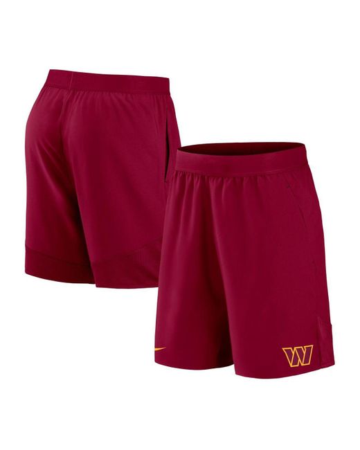 Nike Synthetic Burgundy Washington Commanders Stretch Woven Shorts in ...