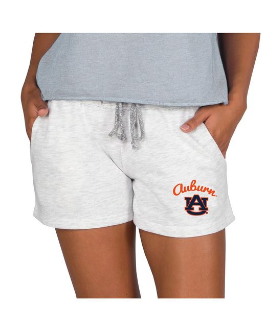 Concepts Sport White Auburn Tigers Mainstream French Terry Tri-blend Shorts