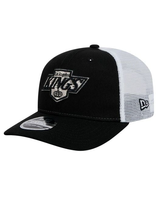 KTZ Black Los Angeles Kings Core Trucker 9seventy Stretch-snap Hat for men