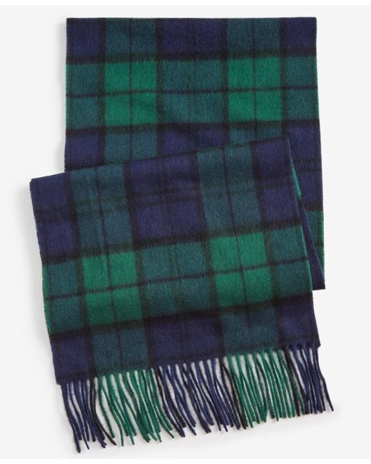 Club Room Green Cashmere Plaid Scarf for men