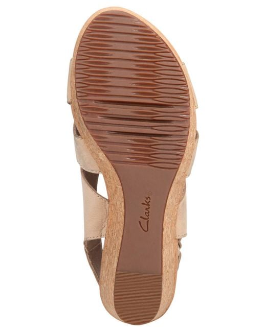 Clarks Women s Annadel Bari Wedge Sandals in Natural Lyst