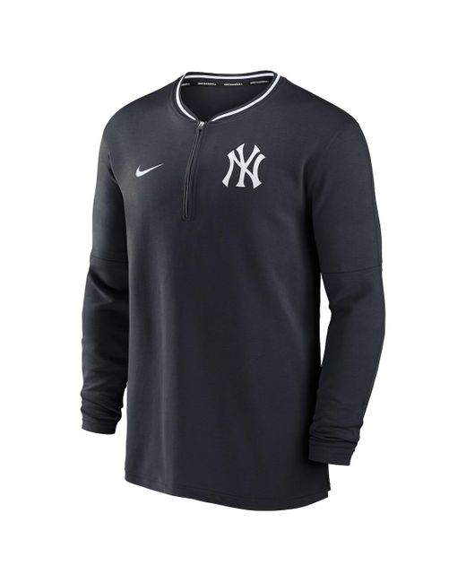 Nike Blue New York Yankees Authentic Collection Performance Half-zip Top for men