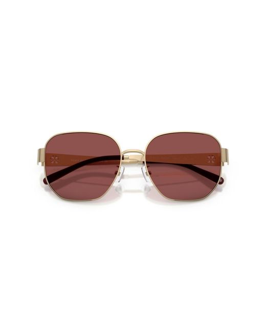 Tory Burch Brown Geometric Sunglasses