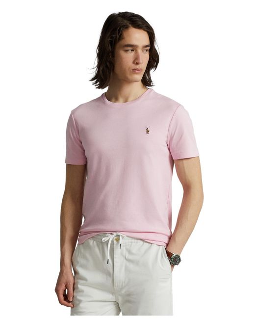 Polo Ralph Lauren Blue Custom Slim Fit Soft Cotton T-shirt for men