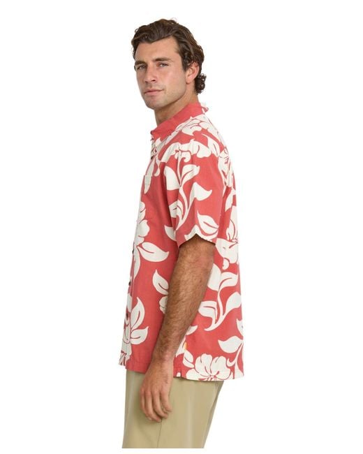 Quiksilver Red All Time Pareo Woven Shirt for men