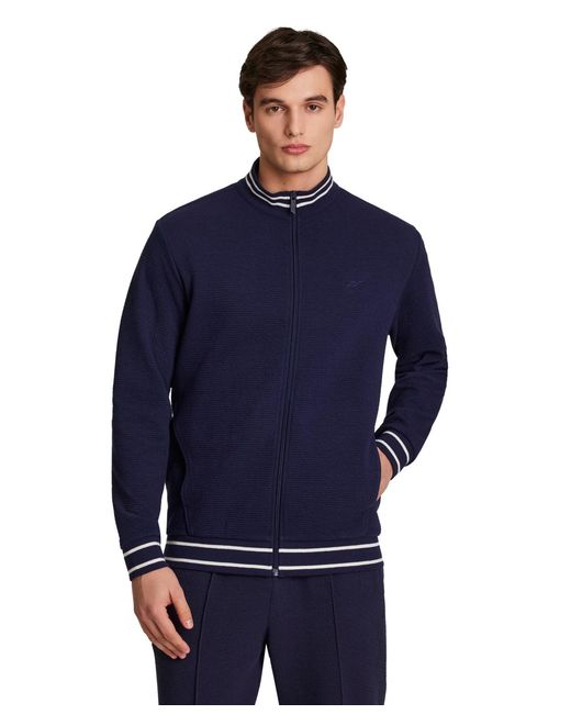 Reebok Blue Full-zip Mock Neck Jacket for men