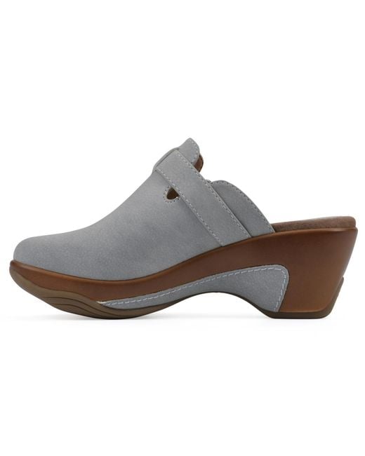White Mountain Gray Viewed Slip-on Clogs