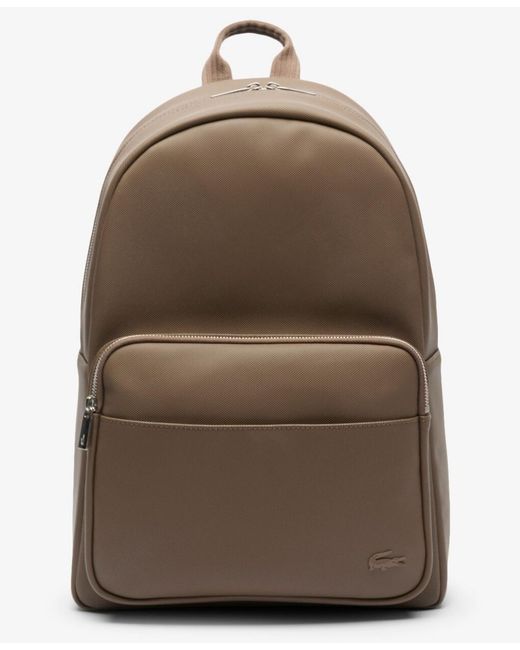 Lacoste Brown Adjustable Straps Backpack for men