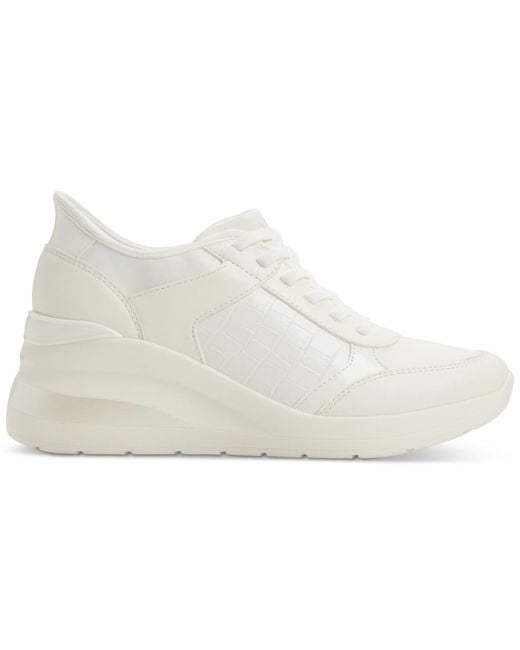 ALDO White Iconi Step Wedge Sneaker