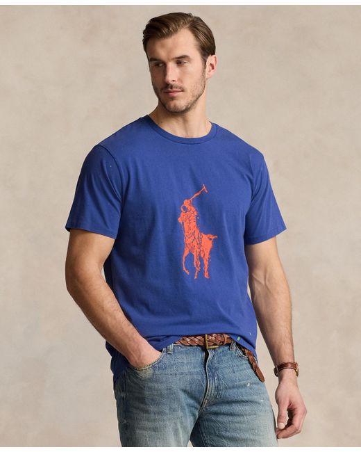 Polo Ralph Lauren Blue Big & Tall Logo Jersey T-shirt for men