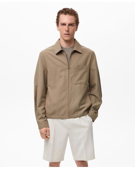 Mango Natural Pockets Lyocell Jacket for men