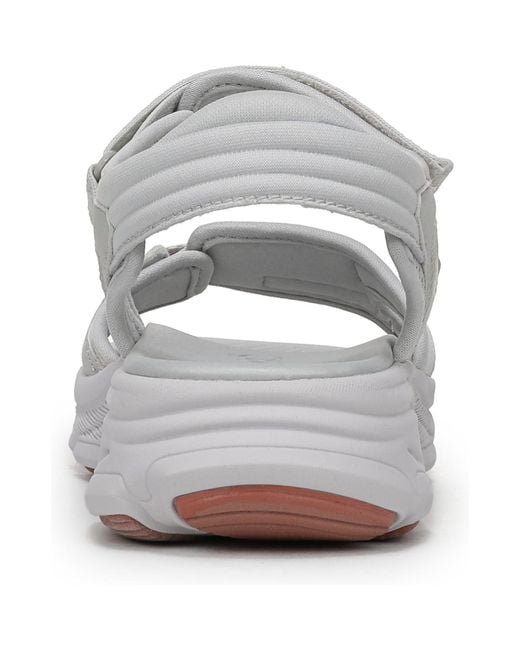 Ryka Gray Devotion Max Strappy Flat Sandals