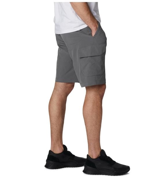 Columbia Gray Eaglecrest Performance Cargo Shorts for men