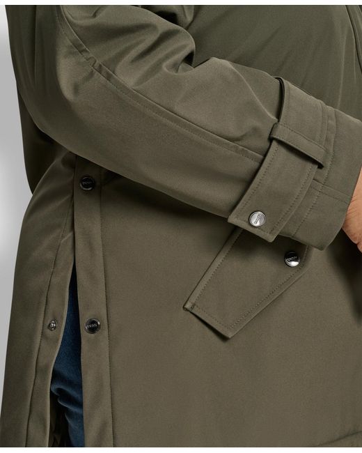 DKNY Green Plus Size Hooded Coat