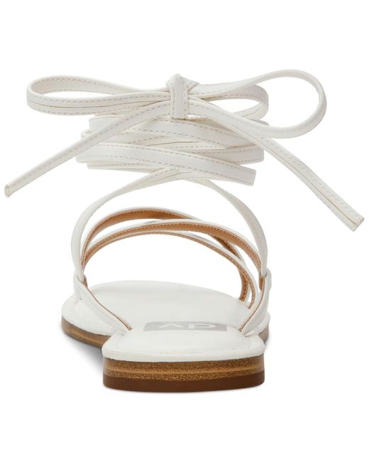 Dolce Vita White Juleah Strappy Gladiator Flat Sandals