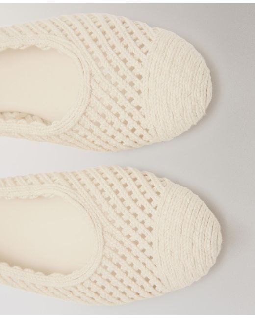 Mango Natural Straps Knit Ballet Flats