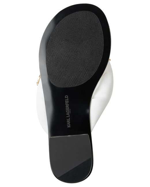 Karl Lagerfeld White Paris Everyday Cushioned Insole Ceejay Rue Pins-flat Slide Sandal