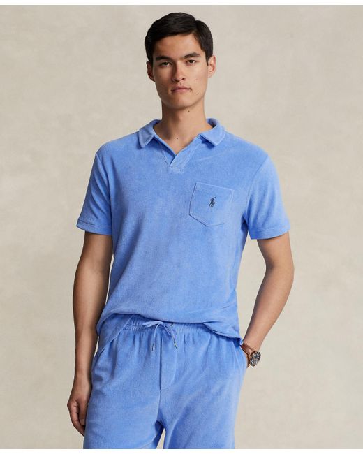 Polo Ralph Lauren Blue Cotton-blend Terry Polo Shirt for men