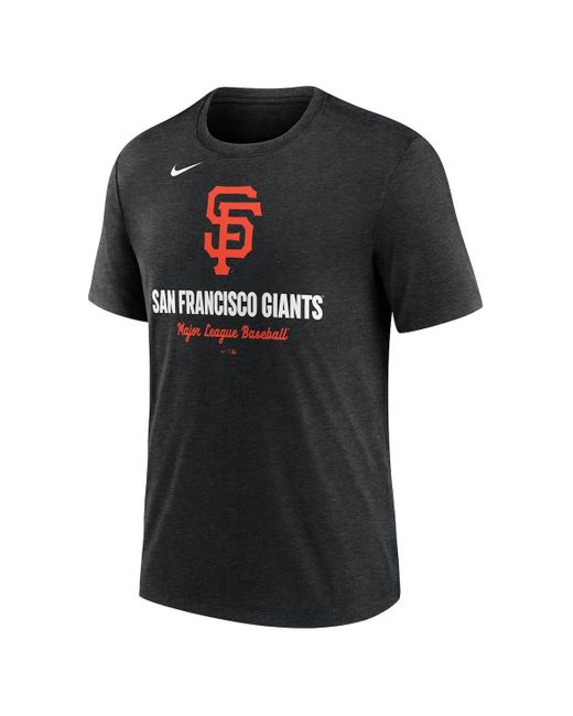 Nike Black San Francisco Giants Logo Tri-blend T-shirt for men