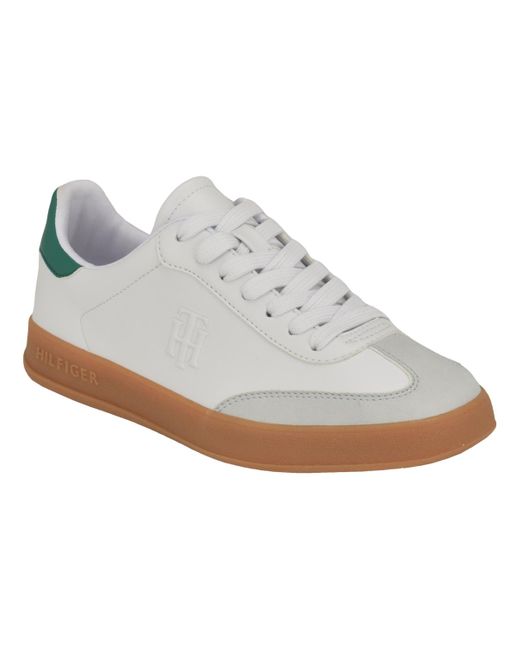 Tommy Hilfiger White Sarhli Casual Lace Up Sneakers