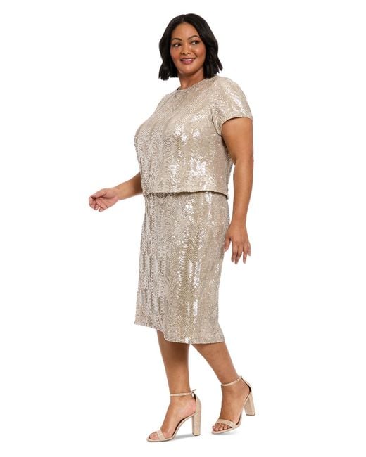 Muse White Plus Size Sequined Skirt