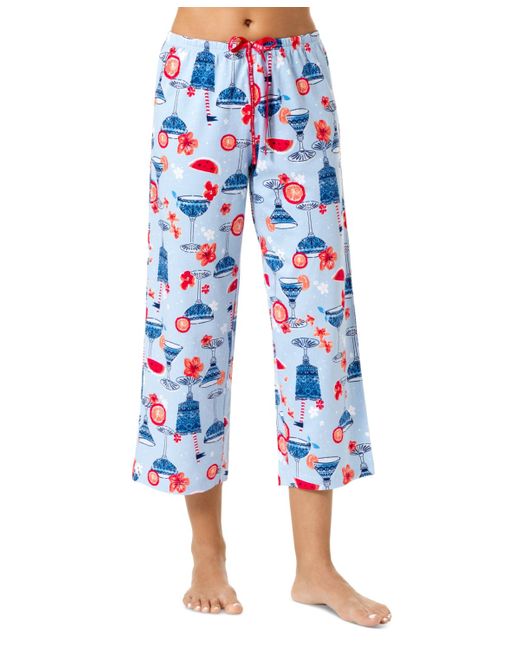 Hue Blue Tipsy In Tucket Capri Pajama Pants