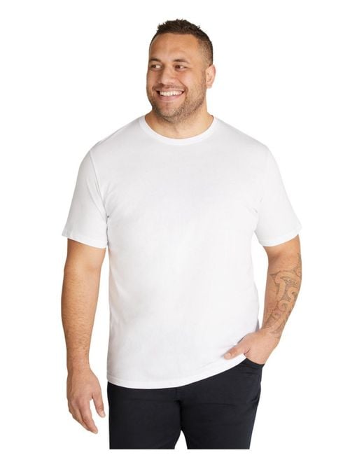 Johnny Bigg White Big & Tall Johnny G Essential Crew Neck Tee for men