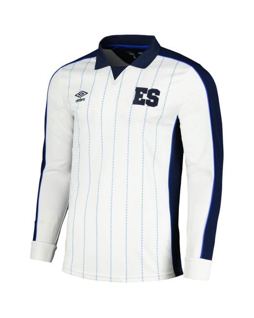 Umbro Blue El Salvador National Team 2024 Fourth Replica Long Sleeve Jersey for men