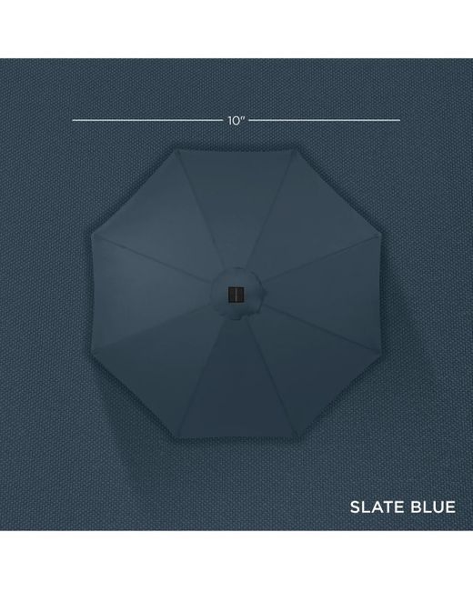 Best Choice Products Blue 10ft Solar Led Lighted Patio Umbrella W/ Tilt Adjustment