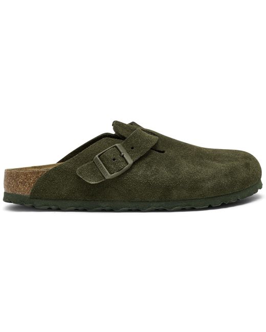 Birkenstock Green Boston Suede Leather Casual Clogs From Finish Line
