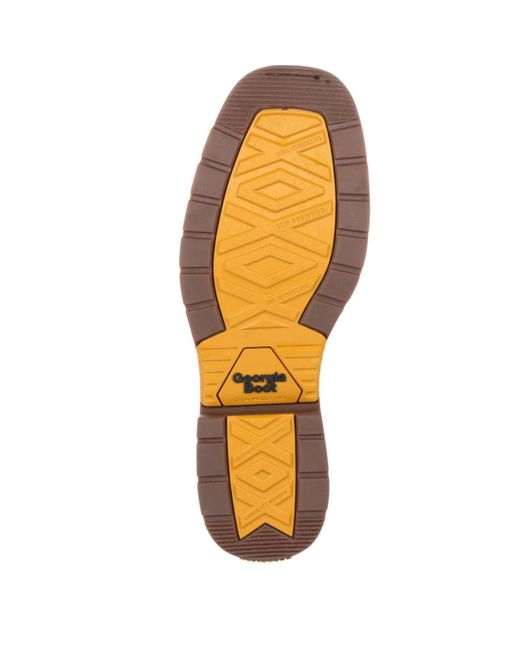 Georgia Boot Brown Carbo-tec Lt Waterproof Pull-on Work Boot for men
