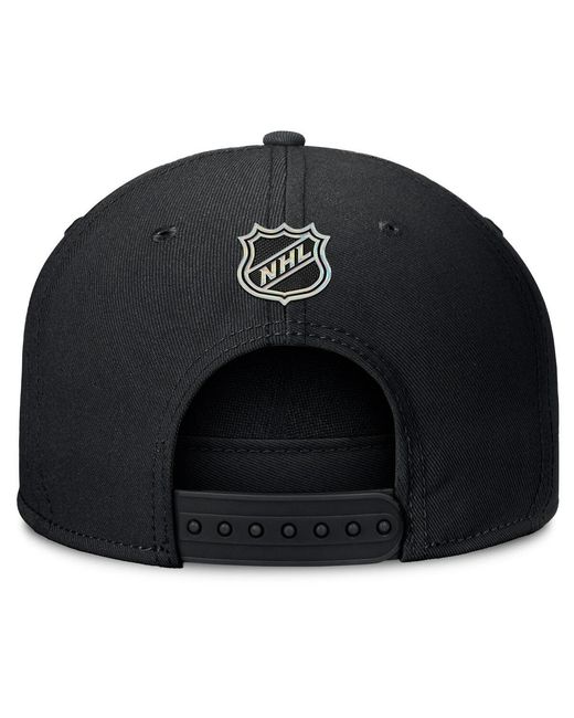 Fanatics Black Chicago Hawks Authentic Pro Rink Team Code Snapback Hat for men