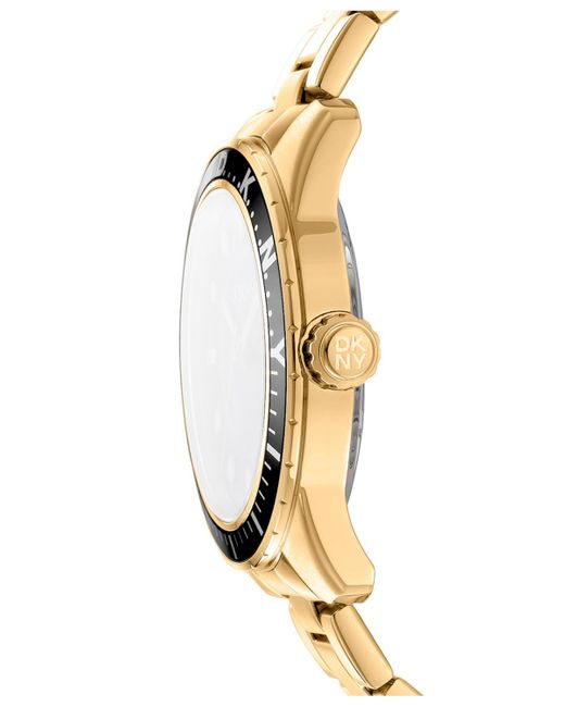 DKNY Metallic Crosby Sport Black -tone Stainless Steel Bracelet Watch for men