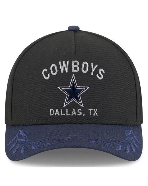 KTZ Blue Black/navy Dallas Cowboys 2025 Nfl Draft 39thirty Flex Hat for men