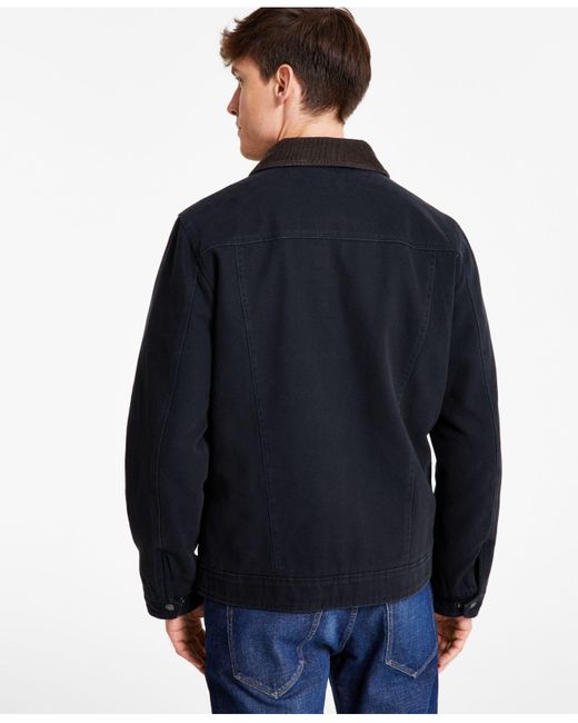 Levi's Cotton Canvas Zipfront Utility Jacket in Blue for Men Lyst