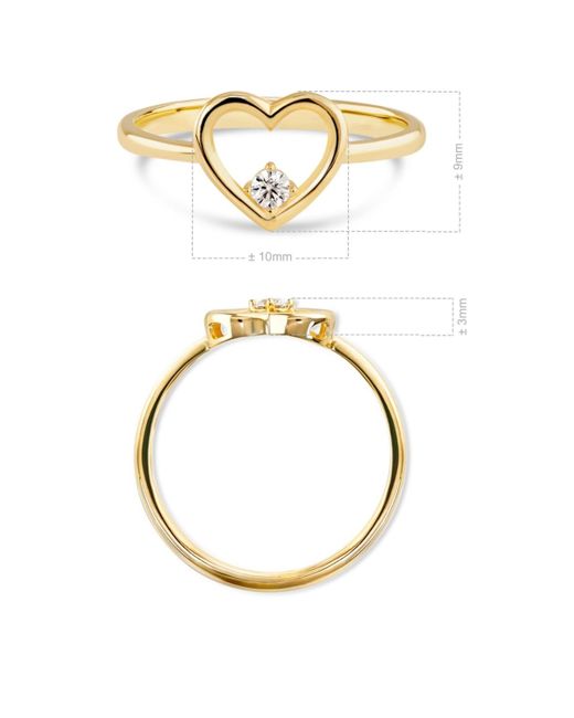 DEVATA Metallic Open Heart Ring