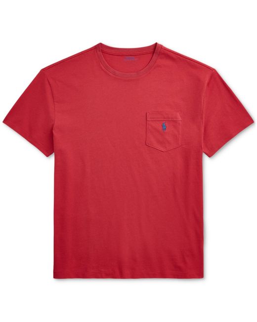 Polo Ralph Lauren Red Classic Fit Crew Neck Pocket T-shirt for men