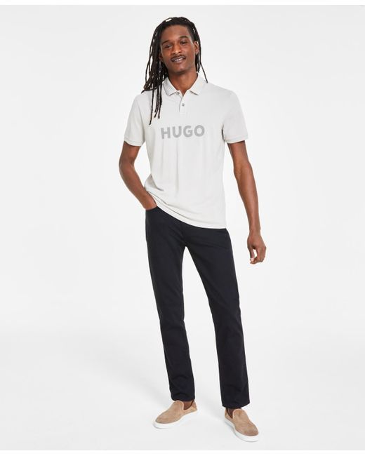 HUGO White By Boss Logo Graphic Polo Shirt for men