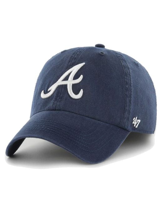 '47 Blue Atlanta Braves Franchise Logo Fitted Hat for men
