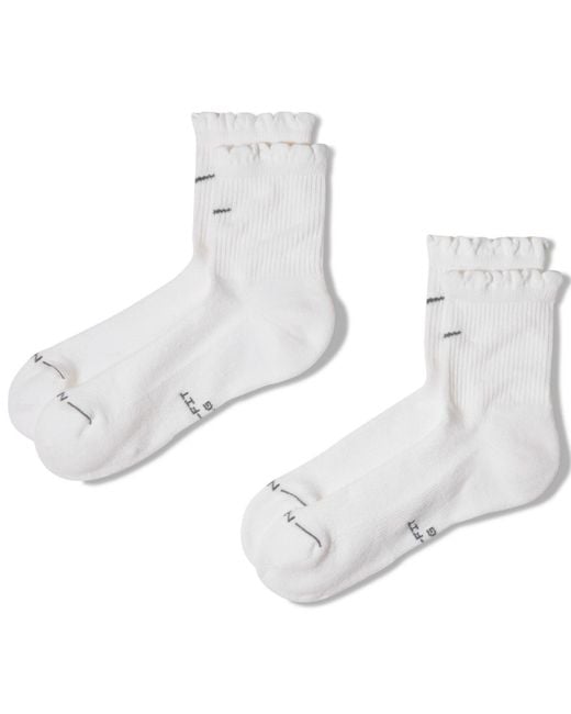Nike White Everyday Elevated Mid-crew Socks for men