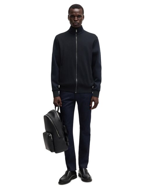 Boss Blue Boss By Regular-fit Zip-up Sweatshirt for men