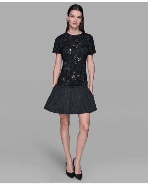 midi elegant floral dresses for wedding guests Floral Velvet Pleated V-Neck Wedding Guest Dress with Pockets main image 1