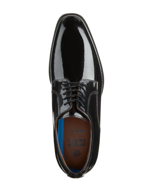 Johnston & Murphy Black Anderson Plain Toe Shoe for men