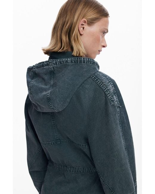 Desigual Blue Padded Parka Jacket
