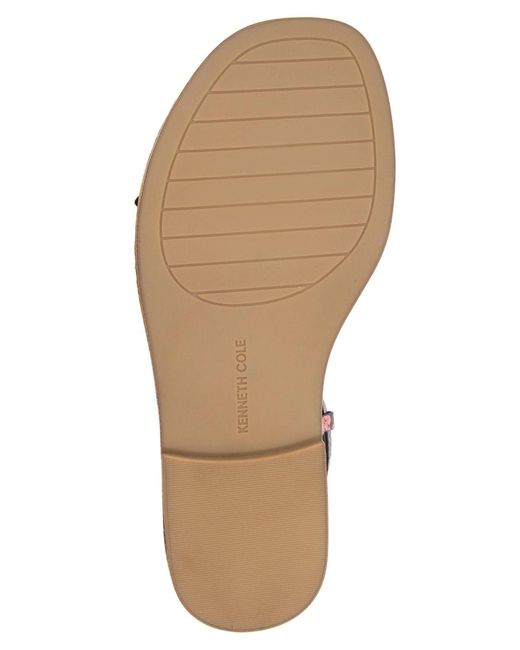 Kenneth Cole Metallic Paros Square Toe Flat Sandals