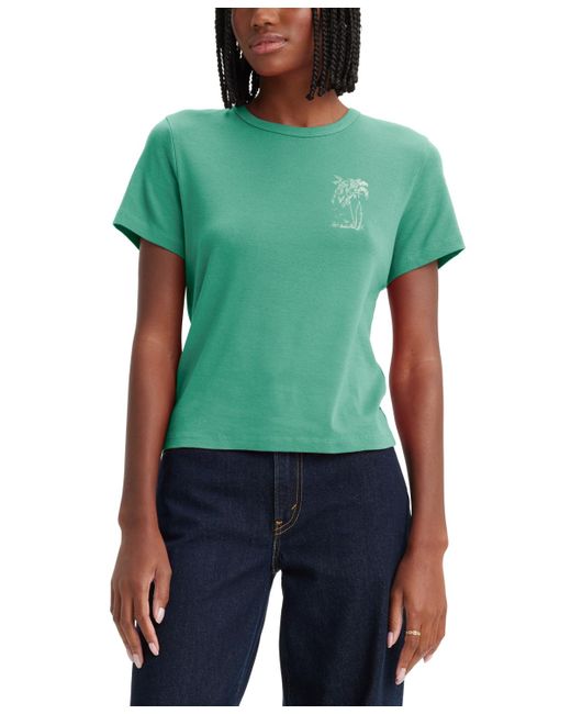 Levi's Green Graphic Rickie Cotton Short-sleeve T-shirt